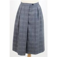 Vintage 80\'s Options at Austin Reed size 12 navy & grey check wool skirt