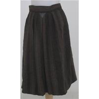 vintage 80s bhs size 16 brown mix wool skirt