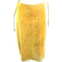 Vintage Company & Co Size 12 Light Beige Suede Skirt