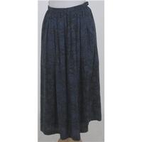 vintage coles ltd size 10 blue green paisley cotton skirt