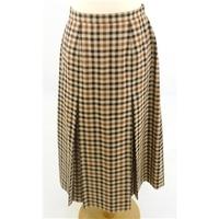 Vintage 80\'s St Michael light brown mix checked skirt