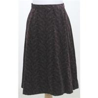 Vintage 80\'s St Michael, size 12 plum mix paisley velvet skirt