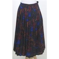 vintage 80s country casuals size 14 multi coloured pleated skirt