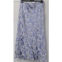 vintage viyella size 14 blue calf length skirt