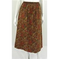 Vintage 1990\'s Liberty Large Long Floral Skirt in autumnal colours