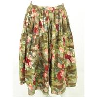 Vintage 1960\'s Rhona Roy For Richard Shops Size S Tonal Pinks And Greens Floral Skirt