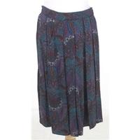 Vintage 80\'s St Michael, purple & green patterned skirt