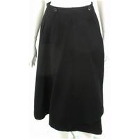 Vintage 1970\'s Guy Laroche Size 8 Black Wool Wrap Around Skirt