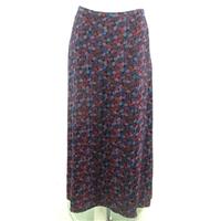 Vintage Style Laura Ashley Size 12 Soft Pink, Purple And Blue Abstract Floral Patterned Skirt