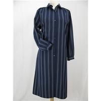 Vintage St Michael size 14 blue pinstriped dress