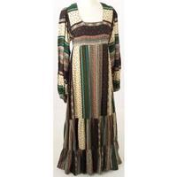 vintage vivien smith size xs brown maxi dress
