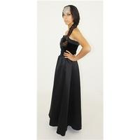 vintage debut size 10 black strapless evening dress