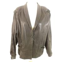 Vintage Size M \'The Rebel\' Leather Jacket with Pleated Shoulders
