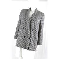 Vintage 1980\'s Unbranded Size 12 Monochrome Check Androgynous Jacket