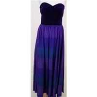 Vintage, Marion Donaldson, size 12, purple velvet and satin evening dress