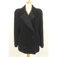 Vintage 1980\'s Valentino Boutique Size 22 Black Double Breasted Short Classic Trench