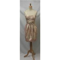 Vintage 90\'s Size 8 Gold/Pink Dress Unbranded - Size: 8 - Metallics - Vintage