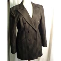 vintage christian aujard black woolen jacket size 14