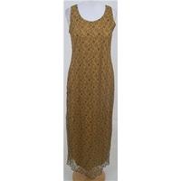 vintage 80s elitelle size m black amber lace dress