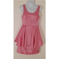 Vila Mini Dress Size 8 Featuring A Blush Pink Peplum