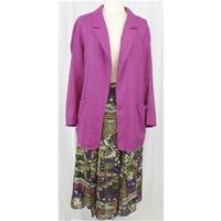 Vintage 1980 s Verse jacket & skirt - size approx 12 - magenta multi