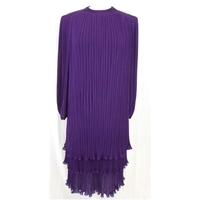 vintage 1980 s parigi size 8 purple pleated dress
