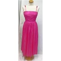 Vintage Freds of Smith St. Chelsea strapless bright pink and black dress size S