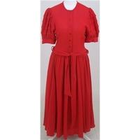 Vintage 80\'s Marion Donaldson, size 10 bright red dress