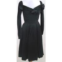 Vintage 70\'s Polly Peck, size 10 black long-sleeved evening dress