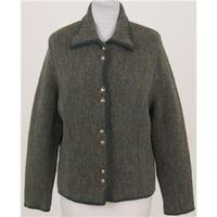 Vintage 80s Denbigh Knitwear, size M moss green knitted jacket