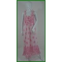 VINTAGE St Michael - Medium - Pink - Long Sleeveless dress