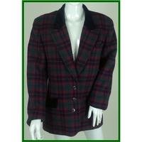 Vintage - Country Casuals - Size 12 - Pure New Wool Multi-coloured tartan - Blazer