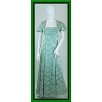 vintage handmade size small pastel green full length dress