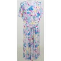 vintage 80s austin reed size 12 pastel mix floral dress