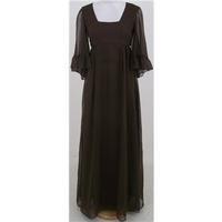 Vintage 80\'s Richard Shops, size 10 brown party dress