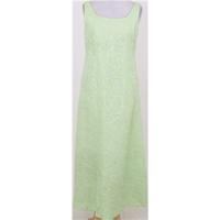 Vintage 1960\'s Wendy, size M green brocade evening dress