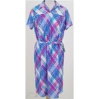 Vintage 70\'s, Richer size XL pink & purple pleated dress