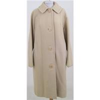 Vintage 1970s Dannimac, size L beige wool coat