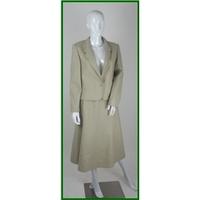 vintage louis feraud size 12 beige skirt suit