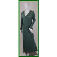 vintage nicole studio new york size 10 green long dress
