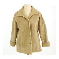 Vintage Laura Ashley Shearling Faux Sheepskin Camel Coat Size 20 , circa 1970\'s