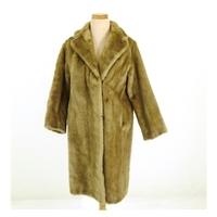 vintage circa 1960s dynamink thorn faux fur coat size 14