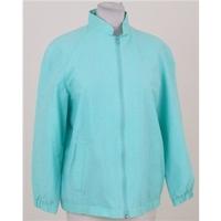 Vintage 80\'s Harvey, size 12 pale turquoise lightweight jacket