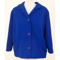 Vintage 70\'s Dumarsel, size 18 royal-blue boxy jacket