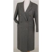 Vintage 80\'s St Michael, size 14 grey herringbone wool coat
