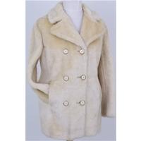 Vintage 70\'s Glenoit, size 16 cream faux fur jacket