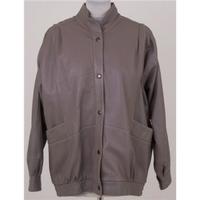 Vintage 80s, size M grey blouson leather jacket