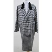 vintage 80s jaeger size 8 black white checked coat dress