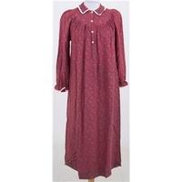 vintage peter ferrel viyella size s red paisley smock dress