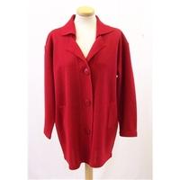 Viyella - Size-S - Red Wool Acrylic Smart Coat